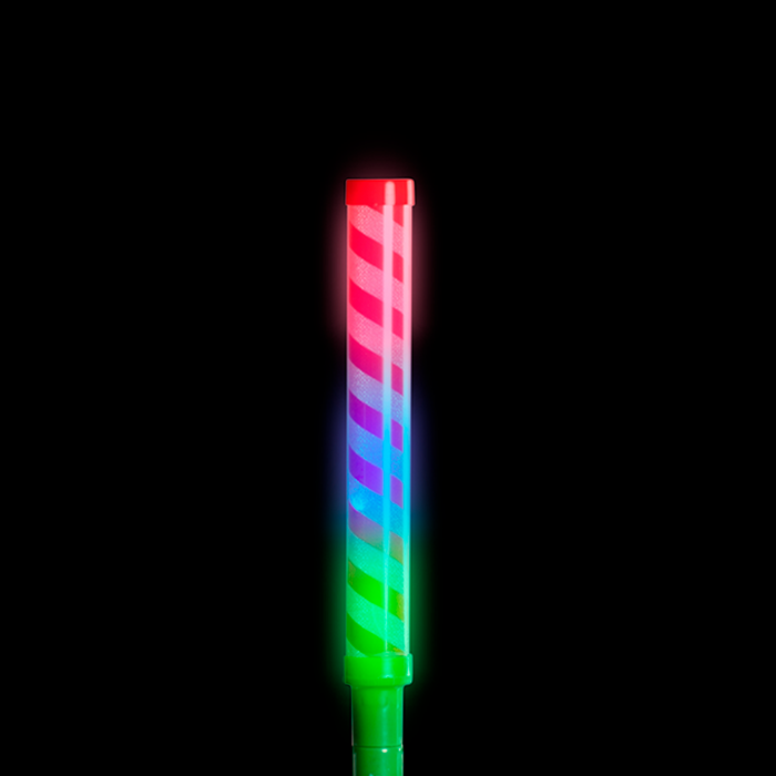 12" Light-Up Candy Cane Stripe Wand