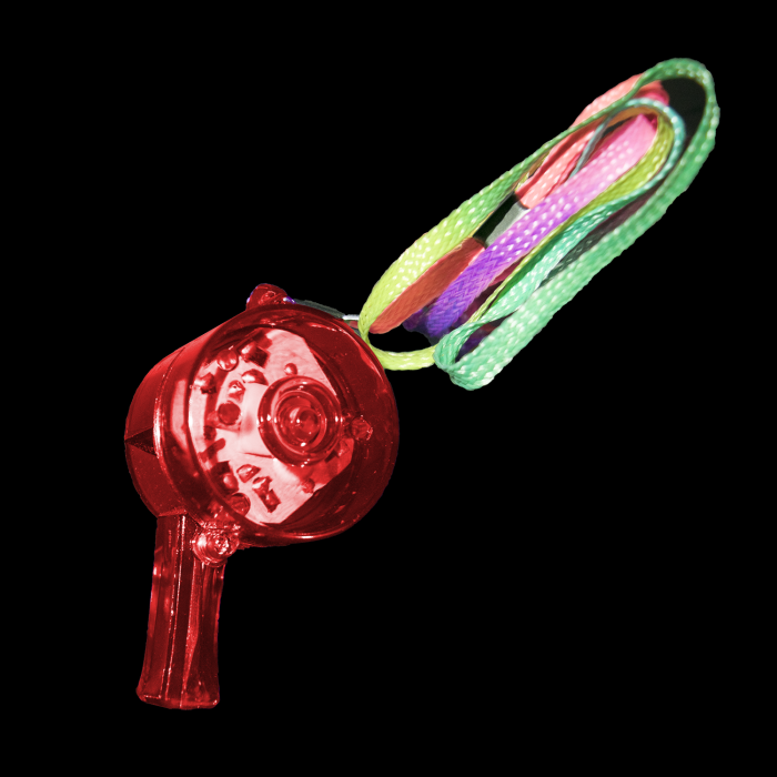 LED Light Up Drum Whistles- Red