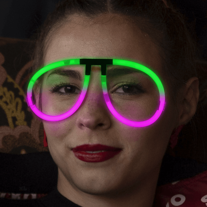 Glow Eyeglasses - Aviator - Bi Pink/Green