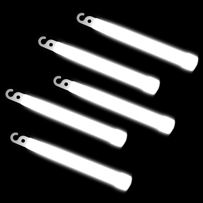 Tube of 25 6 Premium Lumistick Glow Light Sticks White 