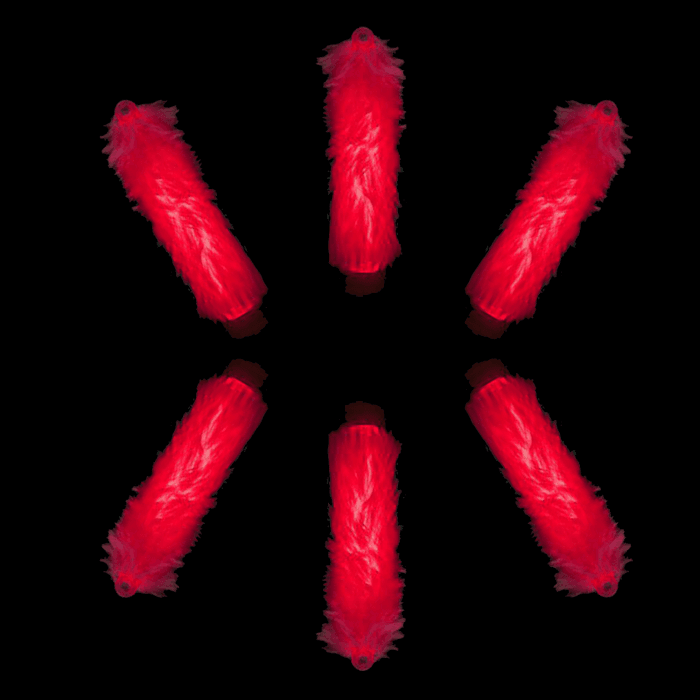 6'' Fuzzy Glow Sticks - Red