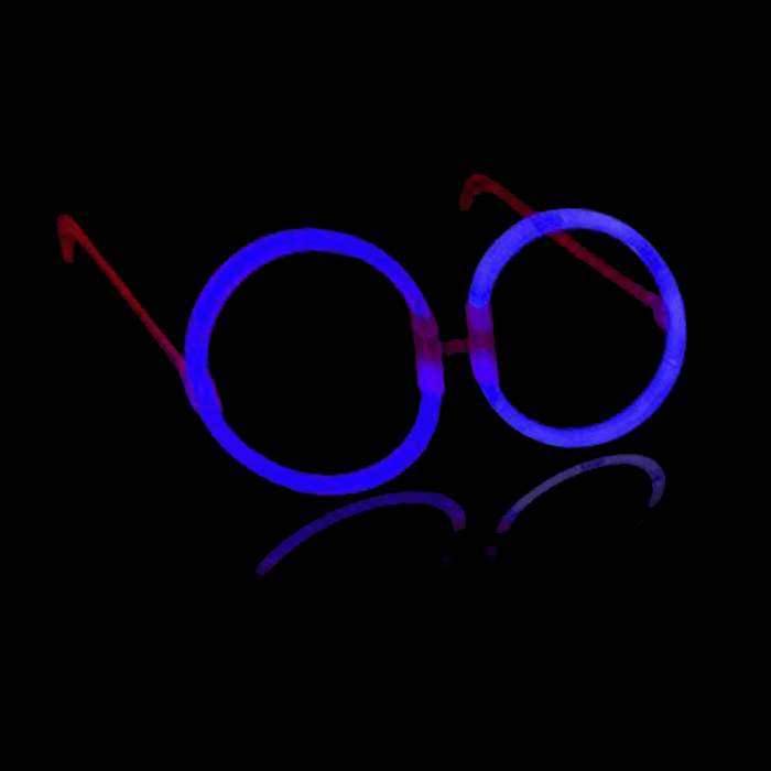 Glow Eyeglasses - Round - Blue