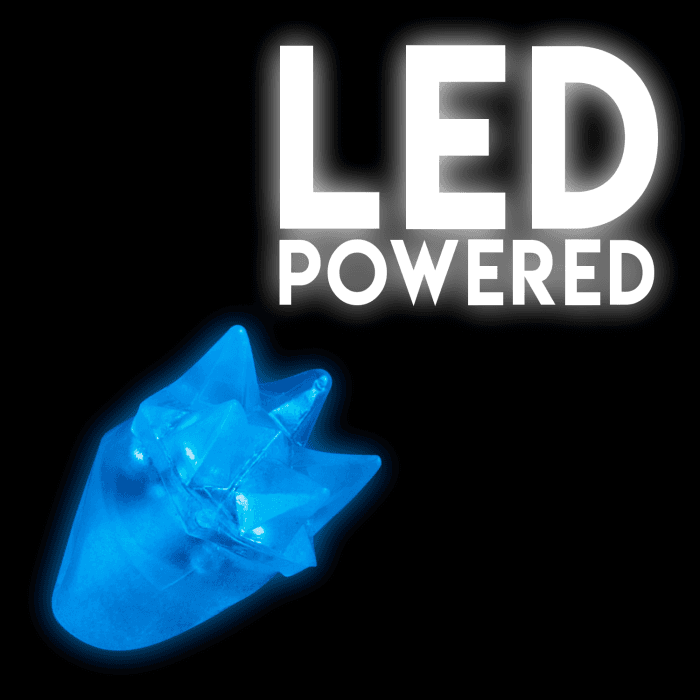 LED Flashing Spike Ring- Blue