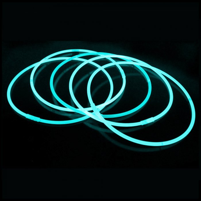 22 Inch Glowstick Necklaces - Aqua
