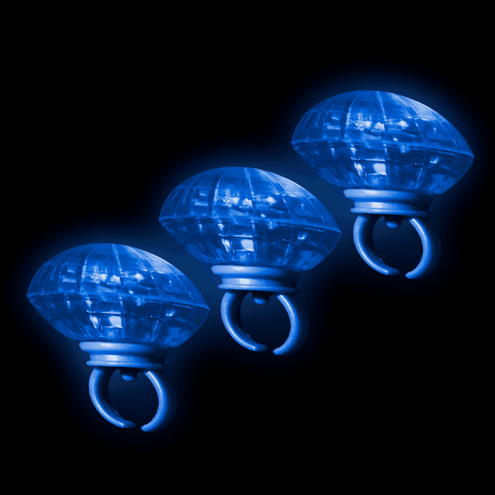 Light-Up Flashing Supersized Ring- Blue