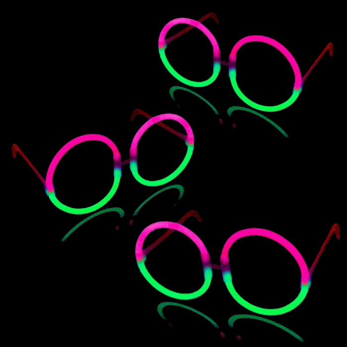 Glow Eyeglasses - Round - Bi Pink/Green