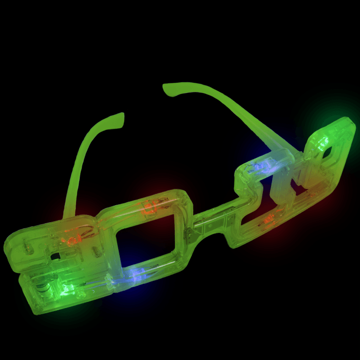 2019 Light-Up LED Glasses- Green