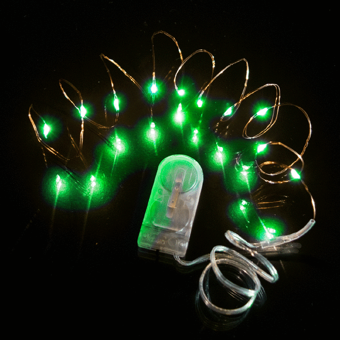 39 Inch Copper Wire Fairy Lights - Green
