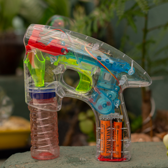 Friction Light-Up Bubble Gun – Shoots Continuous Bubbles!