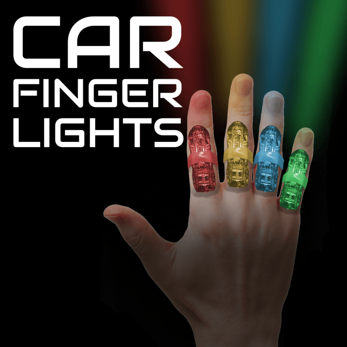 1.75" Light-up Car Finger Lights
