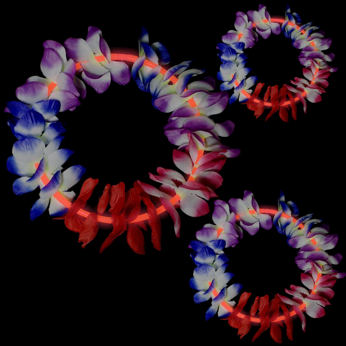 22 Inch Glow Leis - Red