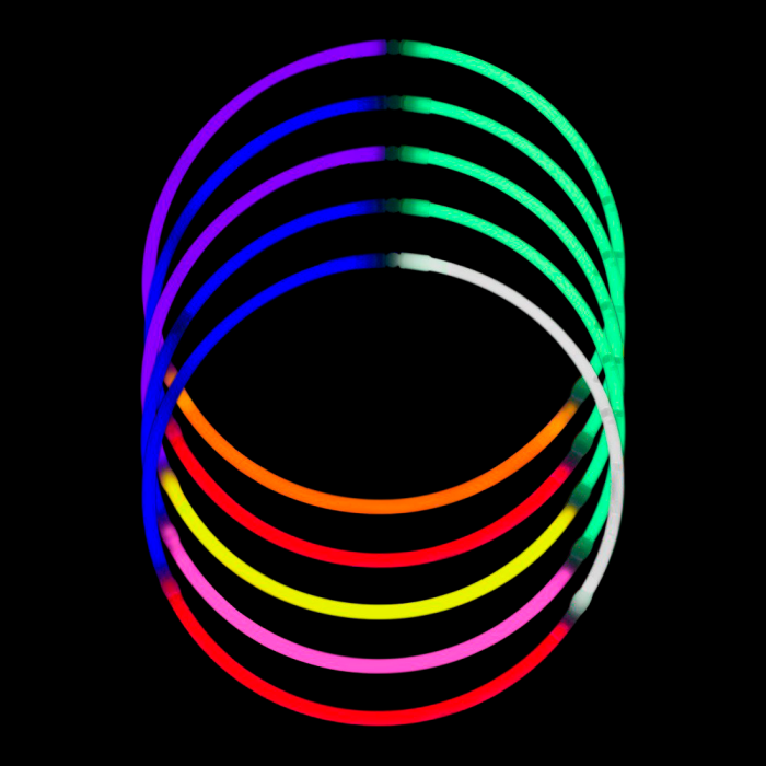 24'' Tri-Color Glowstick Necklaces - Mix Colors