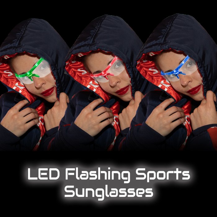 LED Flashing Sports Sunglasses