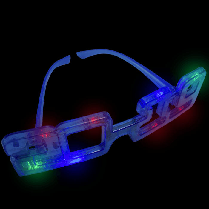 2019 Light-Up LED Glasses- Blue