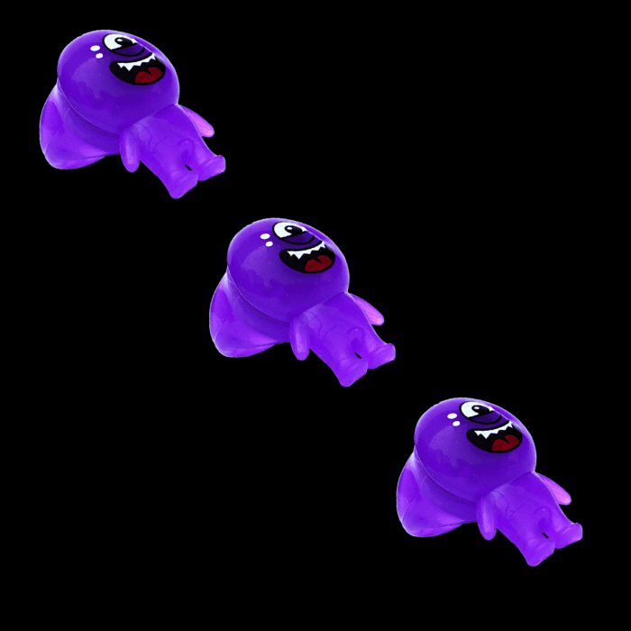 1"Light-Up Monster Ring- Purple