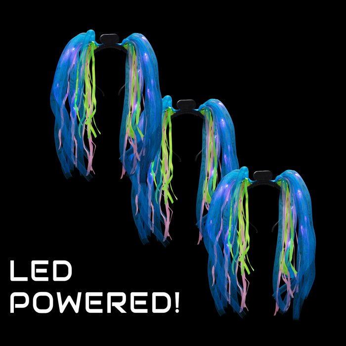 LED Light-Up Tentacle Headbopper- Blue