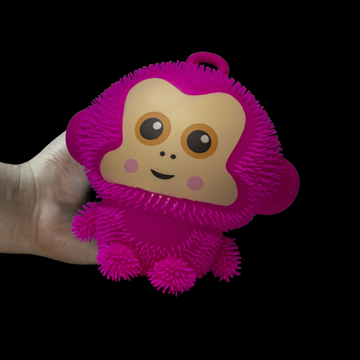 LightUp Puffer Monkey Pink