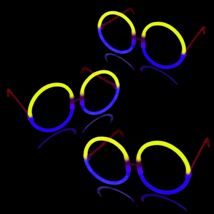 Glow Eyeglasses - Round - Bi Blue/Yellow