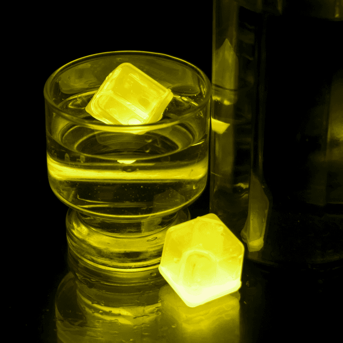 yellow ice cubes