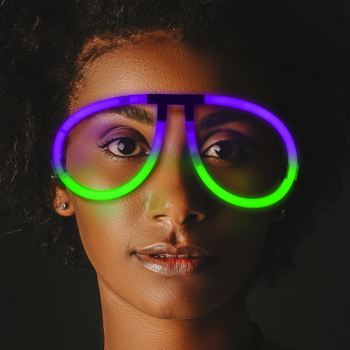 Glow Eyeglasses - Aviator - Bi Green/Purple