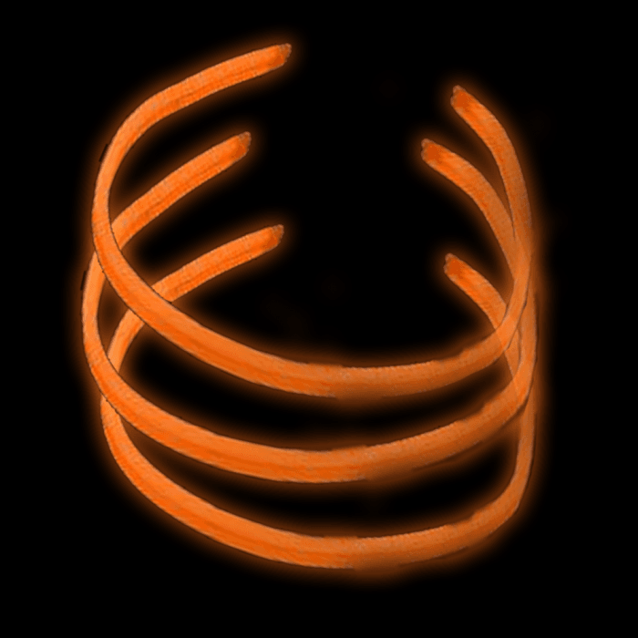 22'' Twister Glowstick Necklaces - Orange