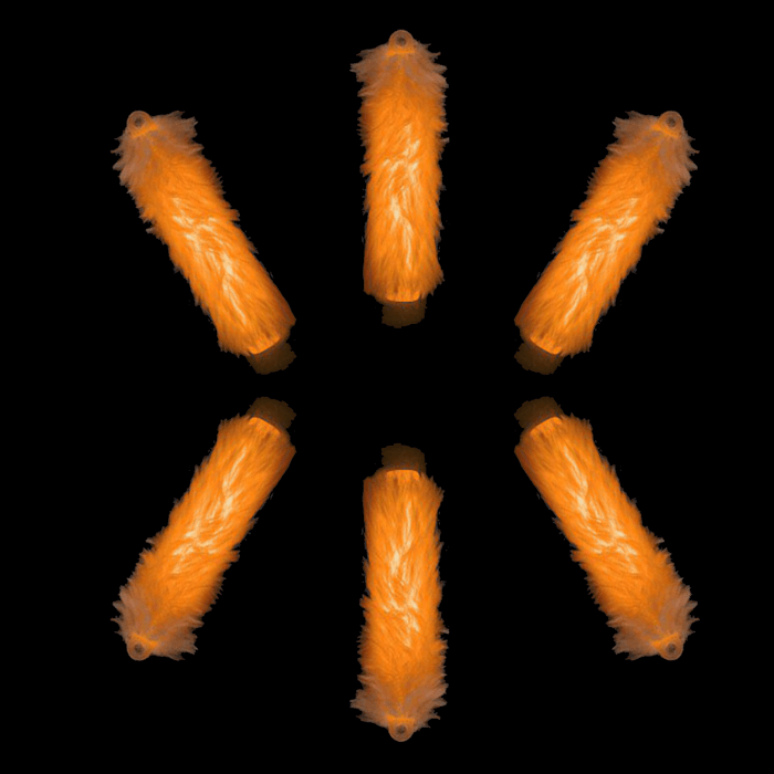 6'' Fuzzy Glow Sticks - Orange