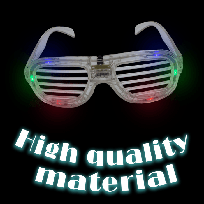 Party Supplies LED Glasses Glow in The Dark Light Up Neon Star and Heart Shaped Shutter Shades Sunglasses for Kids and Adults, 30 Pack, Adult Unisex