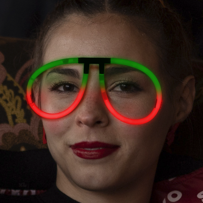 Glow Eyeglasses - Aviator - Bi Red/Green