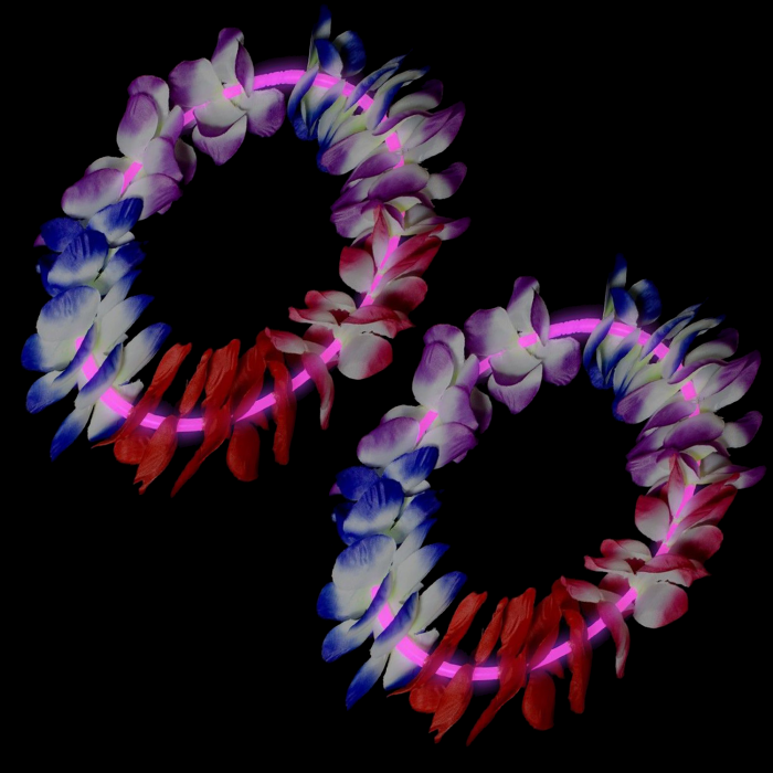 22 Inch Glow Leis - Pink