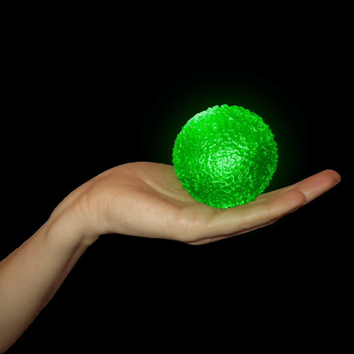2.5" Light-Up Crystal Ball- Green