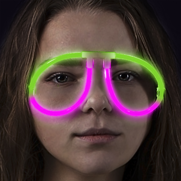 Glow Eyeglasses - Aviator - Bi Pink/Green