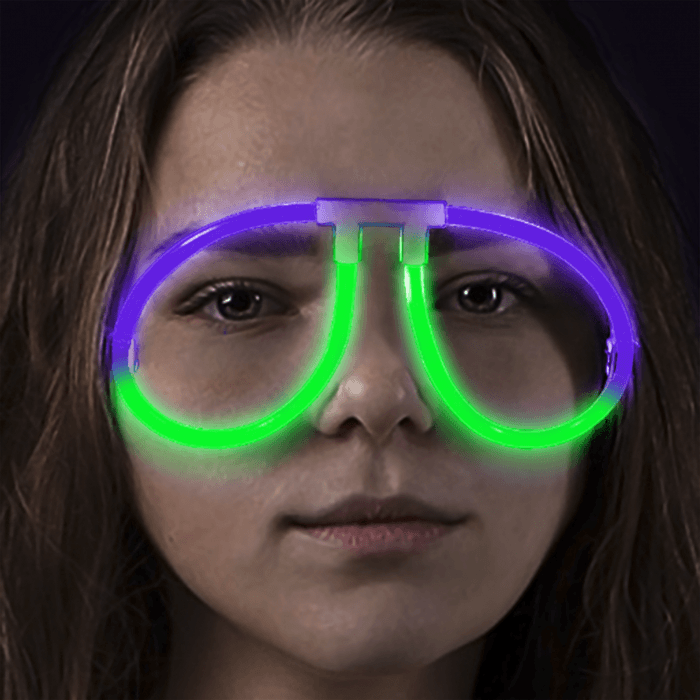 Glow Eyeglasses - Aviator - Bi Green/Purple