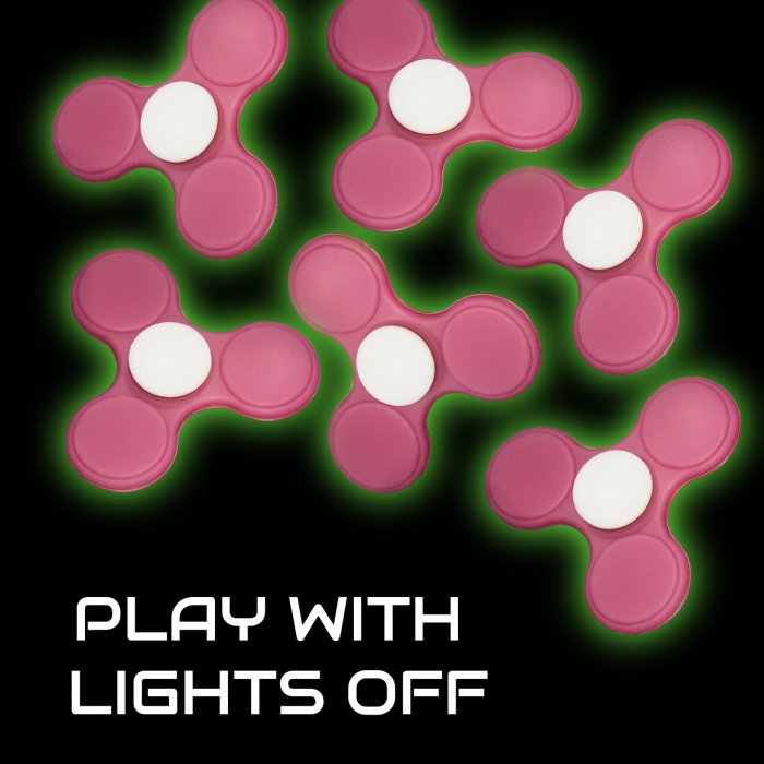 Glow in the Dark Fidget Spinner - Pink