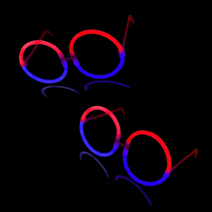 Glow Eyeglasses - Round - Bi Red/Blue