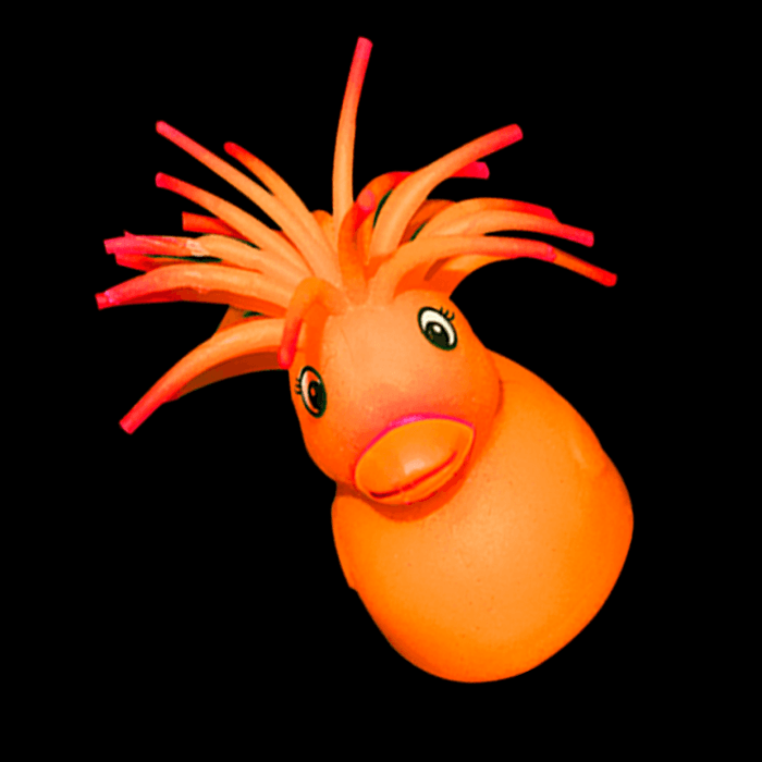 Flashing Puffer Duckies- Orange