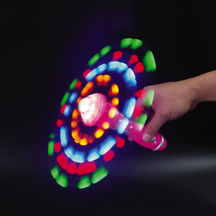 New LED Flashing UFO Spinning Alien Space Wand Toy for Kids 