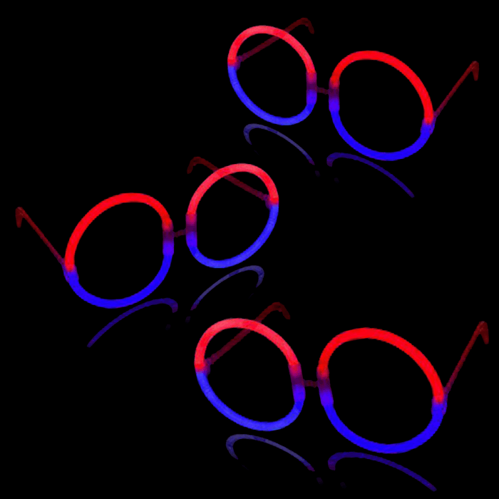Glow Eyeglasses - Round - Bi Red/Blue