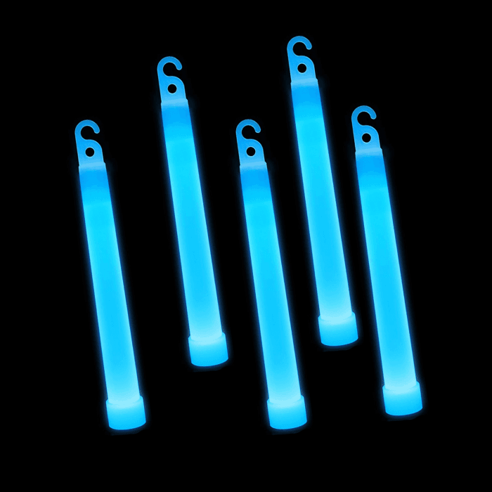 PACK OF 25 x GLOW STICKS 6" ASSORTED COLOURS PREMIUM QUALITY