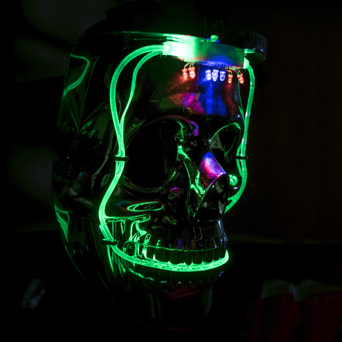 LED Light Up Halloween Skull Mask