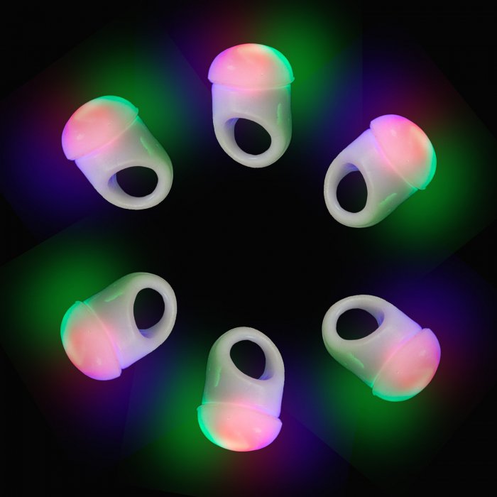 LED Flashing Jelly Ring- White