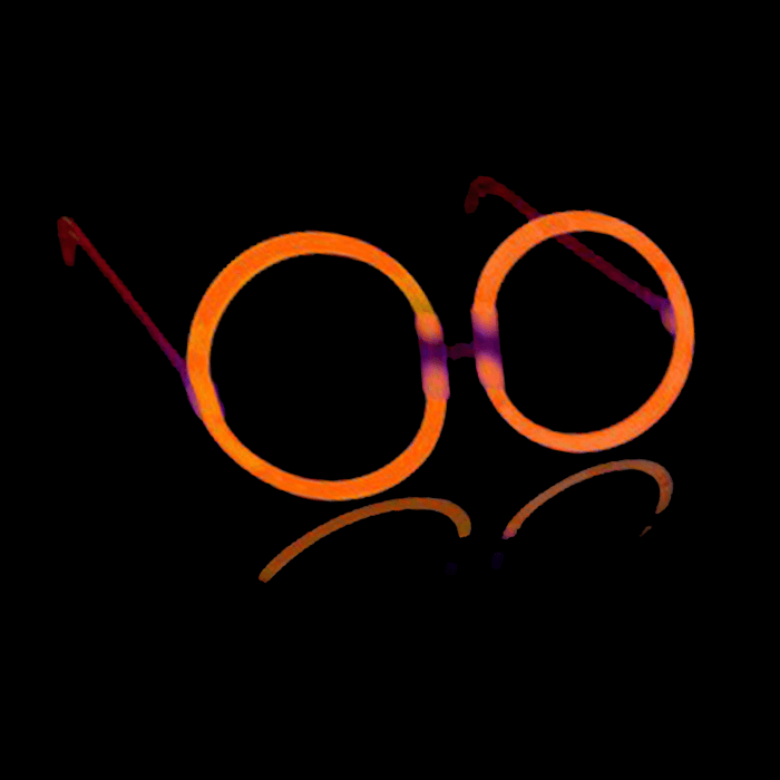 Glow Eyeglasses - Round - Orange