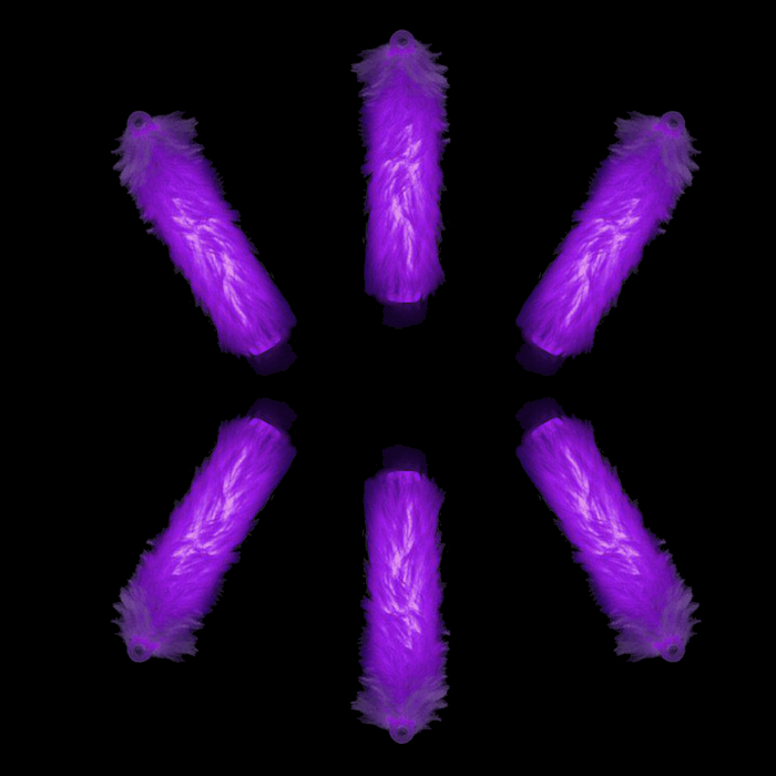 6'' Fuzzy Glow Sticks - Purple