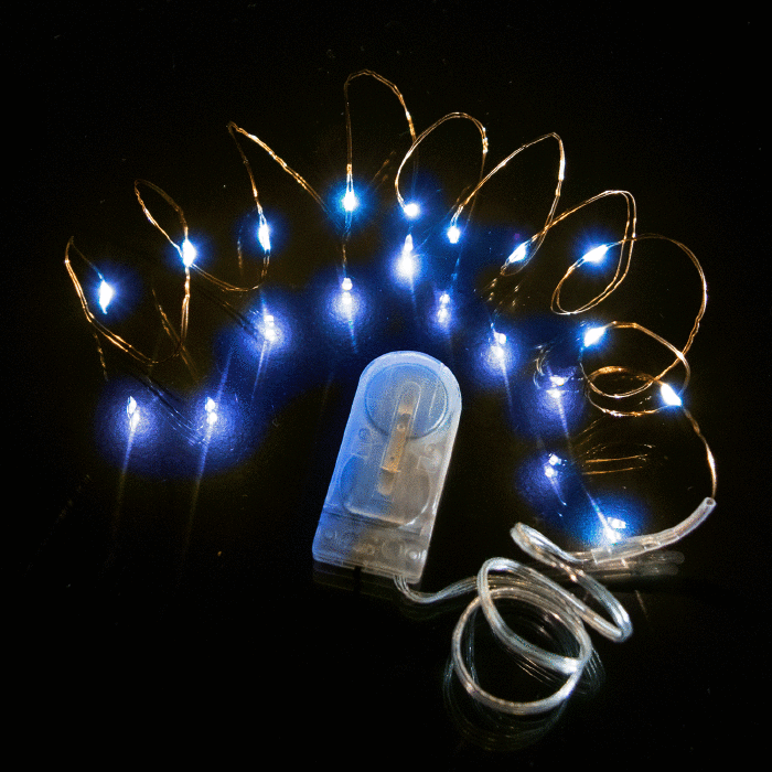 39 Inch Copper Wire Fairy Lights - Blue