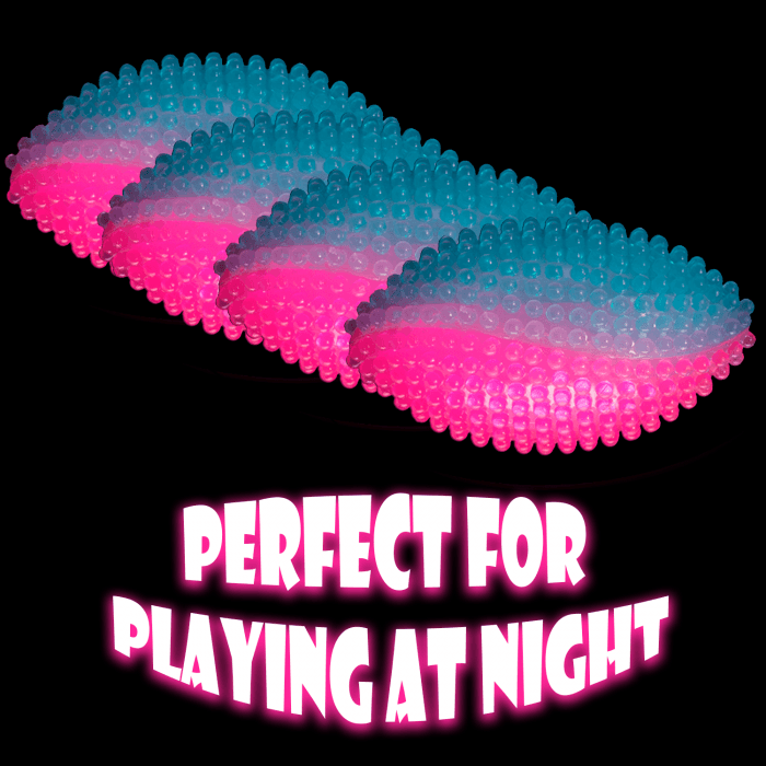 Light-Up Spikey Football- Pink/Blue