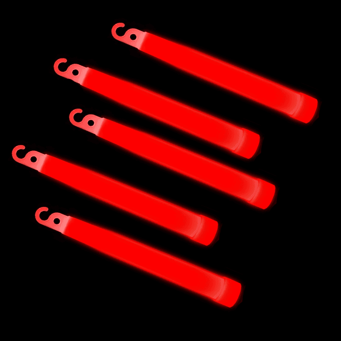 6'' Premium Glow Sticks - Red