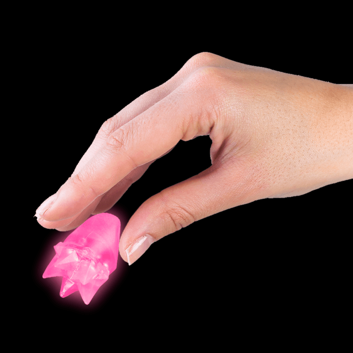 LED Flashing Spike Ring- Pink