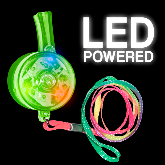 LED Light Up Drum Whistles- Green