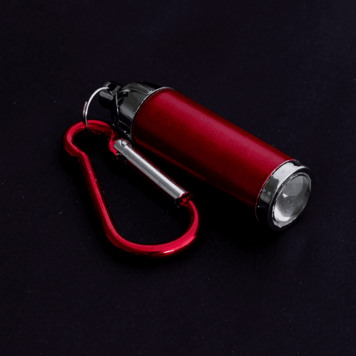 4" Super Flashlight Keychain- Red