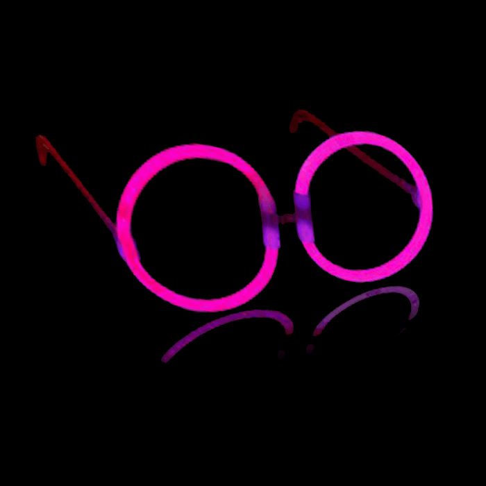 Glow Eyeglasses - Round - Pink