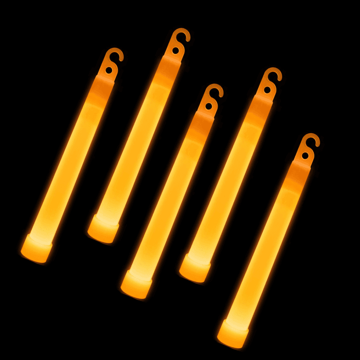 6'' Premium Glow Sticks - Orange